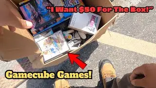 Crazy GameCube Haul! Hunting At The Flea Market For Vintage Clothing & Retro Video Games!