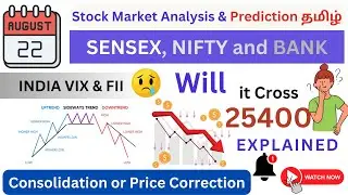 Nifty 50, Sensex Bank #nifty Prediction | 22 Aug 25 | Stock market Tomorrow  #niftyprediction
