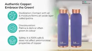 The Better Home 1L Pure Copper Water Bottle | BPA-Free, Antioxidant-Rich for Healthy Living