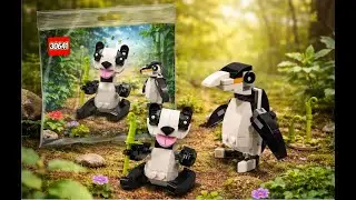 LEGO Creator 3in1 30641 - All Animals Build Tutorial Step-by-Step (Panda, Penguin, Whale)