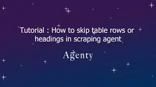 How to skip header or any other row in HTML table scraping