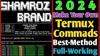 How To Make Your Own Termux Commands | 2024 | Working Method | Create Your Own Name Termux Commands