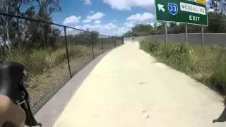 Cycling over the new $10m Moggill Road overpass