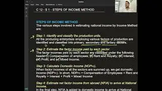 C 12 -  R 1 -  STEPS OF INCOME METHOD