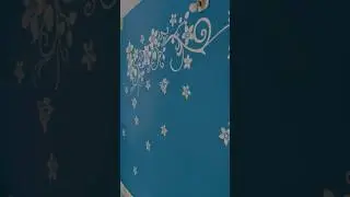 Wall painting stencil design #shorts #trending #design