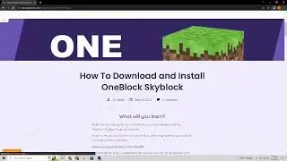 How To Download One Block Minecraft (Java 1.19.3/1.19.4)