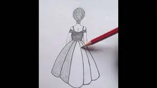 How to draw a girl with dress|| drawing girl ||  ladki ki drawing kaise bnaye ||