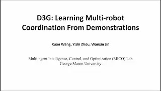 D3G: Learning Multi-robot Coordination from Demonstrations