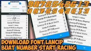 Download Font Lancip Number Start Racing Part 1 | BAGI-BAGI