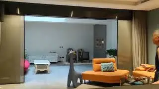 How about this automatic sliding door partition for your home?