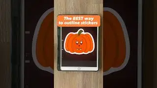 The BEST way to outline stickers in #procreate !! #digitalartapp #howtodraw #procreatestickers