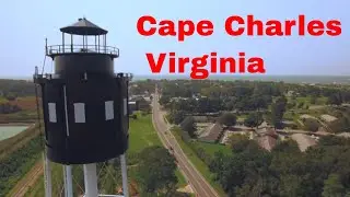 Drone over Cape Charles Virginia