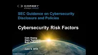 Seminar Playback: SEC Guidance on Cybersecurity Disclosure and Policies