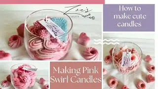 Making Pink Swirl Candles - DIY Candle Frosting