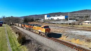 Norfolk Southern 72Z coal train heads thru Harriman Tn with all BNSF 
