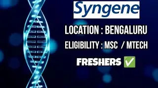 Syngene 🧬 at Bengaluru Hiring Freshers 🔬 | Mtech Msc Biotechnology Lifescience Biochemistry jobs 👨&zwj;🔬