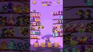 Bird Sort 2 Level 94 Solution, No Added Branches, No Help