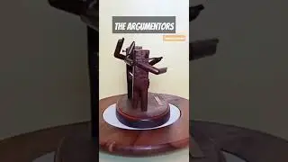 The Argumentors - Wooden Art Sculpture by Mink #woodensculpture
