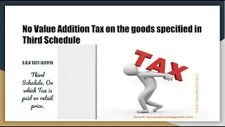 FBR Withdrawal of 3% Value Addition tax on the goods specified in the THIRD SCHEDULE.