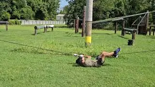 Walker's Marine Corps JROTC competes on the obstacle course on Aug. 5.