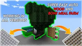 Minecraft: How to make AFK wood / tree farm | wood farm | working in all version
