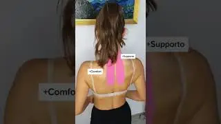 Come applicare il tape per i DOLORI CERVICALI o posturali ⚠️ #shorts