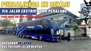 Trip 168trans double decker Melintas jalur mengular pemalang,bus Purbalingga ke bekasi mangkat pagi