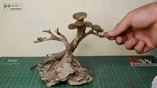 Cara membuat bonsai aquascape dari sisa potongan akar [Cocok Untuk Pemula karna hemat]