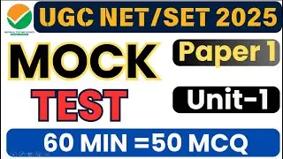 60 मिनट में 60 Questions 🔥 | UGC NET JUNE 2025 Paper 1 Daily Practice | MCQ Nonstop Marathon