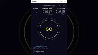 Fastmetrics Multi Gigabit #Speedtest: 2.48 Gbps Down &  2.12 Gbps Up