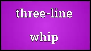 Three-line whip Meaning