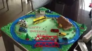 customized 3D train cake