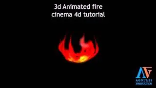 3D animated Fire | cinema 4d tutorial preview