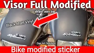 Splendor Plus Modified Sticker || Splendor Plus Visor modified #dasartsolution #bikemodified