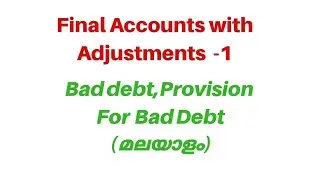 Final Accounts With Adjustments | Bad Debt | Provision for Bad Debt | Simple Trick | Indodemy