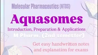 Aquasomes | Introduction, Preparation & Applications #mpharm #ntds #molecularpharmaceutics #notes