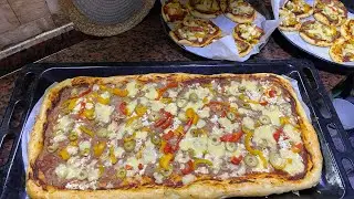 ميجا بيتزا / طريقه عمل #بيتزا_المطاعم 