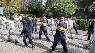 sports actives in school karate training boxing