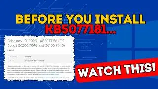 Before You Install Windows 11 KB5077181&hellip; Watch This!