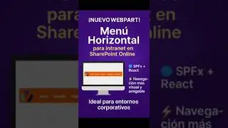 Webpart SharePoint Men&uacute; Horizontal  #sharepointonline   #tecnologia #softwarecomercial #tips
