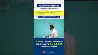 Questions of AE exam from our classes | Civilianz | PWD/Irrigation #civilengineering #exams