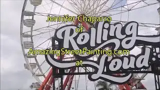 Jennifer Chaparro of Amazing Street Painting at Rolling Loud 2019 music festival
