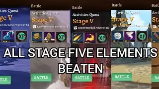 ALL STAGE 5 ELEMENT QUESTS BEATEN AVATAR GENERATIONS