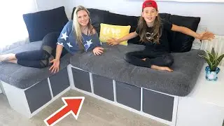 HOW TO MAKE A SOFA FROM IKEA STORAGE UNITS! 🛋😮  *kallax maximum storage