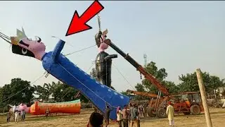 Ravan gir gya😱😱 | Biggest raavan of Jalandhar |2023 dushera | dekho jldi 🔥#viral | Experiment Gurus