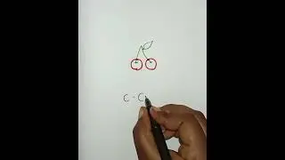 alphabet using drawing cherry 🍒🍒🍒