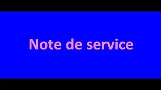 La note de service
