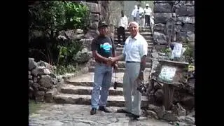 Sensei Mirakian and Sensei Senaha tour Nakijin Castle in Okinawa