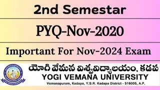 YVU PYQ Nov-2 || Excepted in Nov-224 Exam
