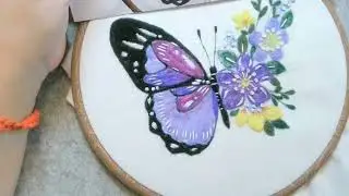 Part 8 ~ 2D Needle Felting and Embroidery Butterfly Embroidery Kit